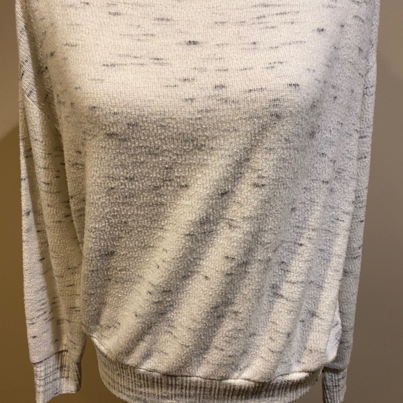 Anthropologie White Gray Turtleneck Sweater - Picture 4 of 10